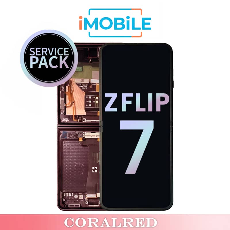 Samsung Galaxy Z Flip 7 5G (F766) Main Inner LCD Digitizer Screen [Service Pack] [Coralred] GH82-37581D