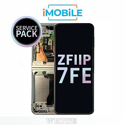 Samsung Galaxy Z Flip 7 FE (F761) Main Inner LCD Digitizer Screen [Service Pack] [White] GH82-37734B