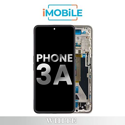 Nothing Phone 3A LCD and Touch Assembly With Frame [White]