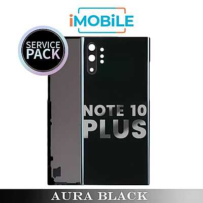 Samsung Galaxy Note 10 Plus (Pro) (N975 N976) 5G Back Cover Glass with Lens [Service Pack] [Aura Black]