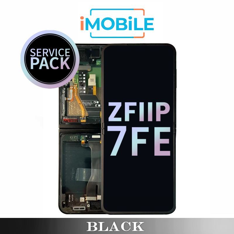 Samsung Galaxy Z Flip 7 FE (F761) Main Inner LCD Digitizer Screen [Service Pack] [Black] GH82-37734A