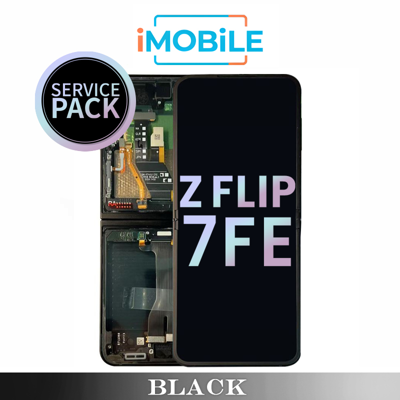 Samsung Galaxy Z Flip 7 FE (F761) Main Inner LCD Digitizer Screen [Service Pack] [Black] GH82-37734A
