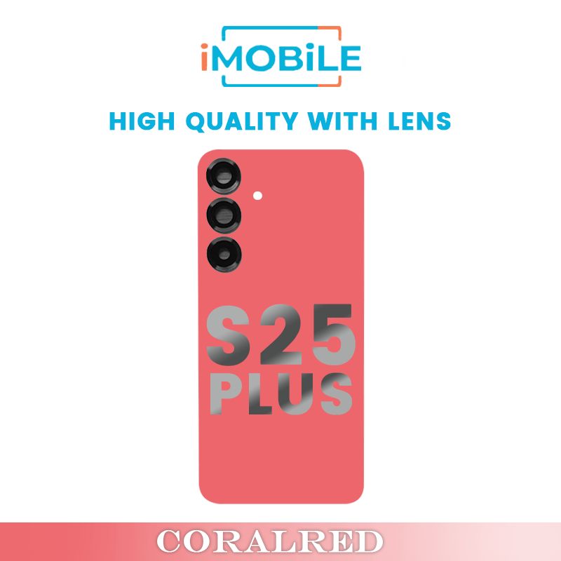 Samsung Galaxy S25 Plus (S936) Back Cover [High Quality with Lens] [Coralred]