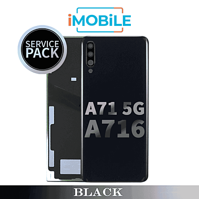 Samsung Galaxy A71 5G A716 Back Cover with Camera Lens [Service Pack] [Black]