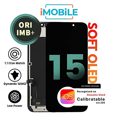 iPhone 15 (6.1 Inch) Compatible LCD (Soft OLED) Touch Digitizer Screen [Original IMB+]