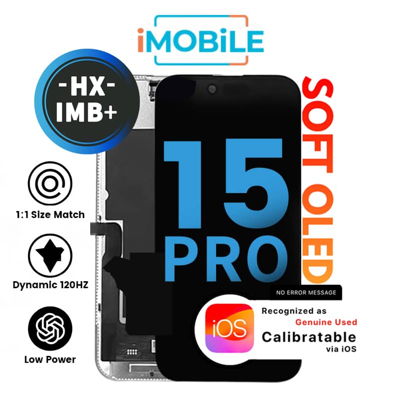 iPhone 15 Pro (6.1 Inch) Compatible LCD (Soft OLED) Touch Digitizer Screen [HX IMB+]