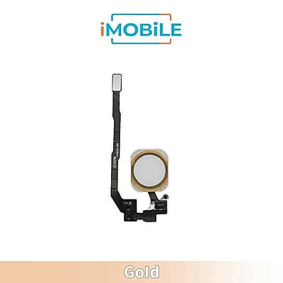 iPhone 5S / SE Compatible Home Button With Flex Cable Ribbon [Gold]