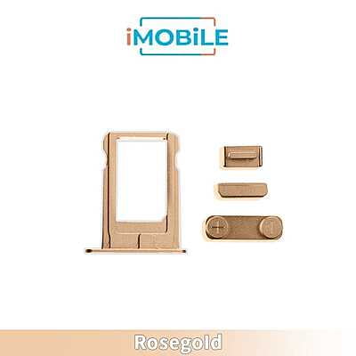 iPhone SE Compatible Silence, Volume And Power Button Set [Rose Gold]
