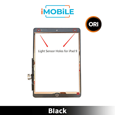 iPad 9 (2021) (10.2 Inch) Compatible Touch Digitizer Screen  [AAA With Light Sensor Holes] [Black]