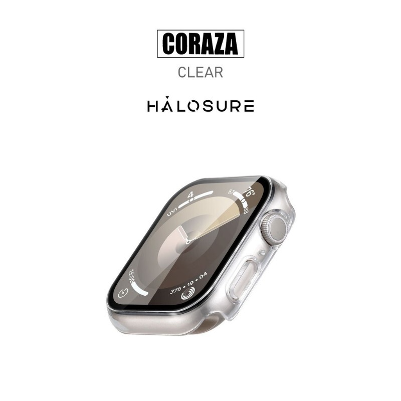 Halosure Coraza Clear Transparent Protective Case for Apple Watch, s7 / s8 / s9 Series, 45 mm Halosure Coraza Clear Transparent Protective Case for Apple Watch, s7 / s8 / s9 Series, 45 mm