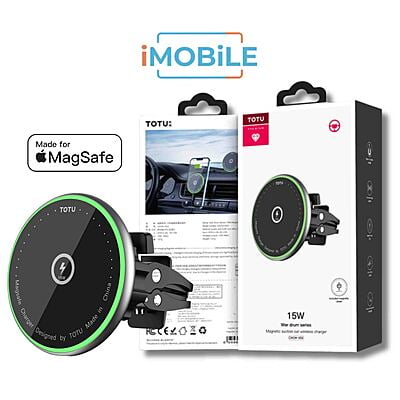 Totu [CACW-053] 15W MagSafe Magnetic Wireless Charging Car Mount Holder for Air Vent and Dashboard