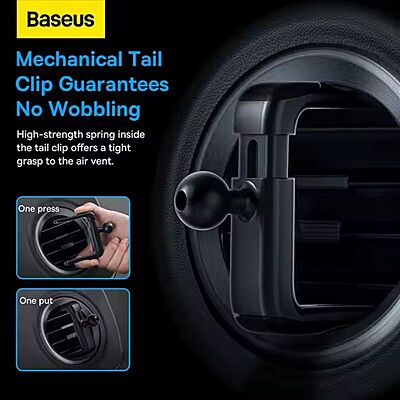 Baseus [BS-CM001A] Car Phone Mount (Air Vent) For [Round Air Vent Version]