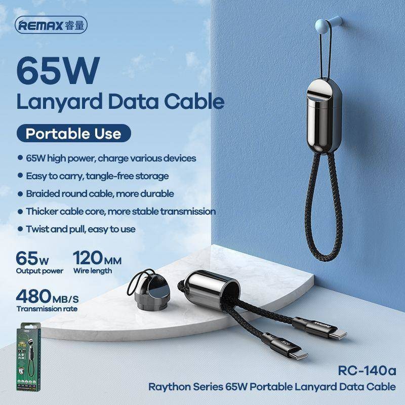 Remax [RC-140i] 30cm Portable Type-C to Lightning Cable, PD 20W