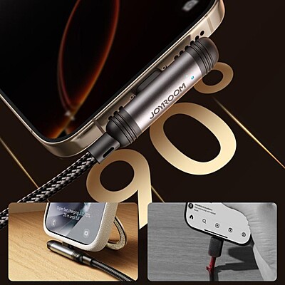 JoyRoom [S-A56] 1.2m USB-C to USB-C Cable [90° Angled Connector]