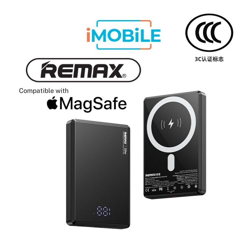 Remax RPP-109 Vocard Pro Series MagSafe Power Bank [10K mAh] [1 Port + Wireless MagSafe]