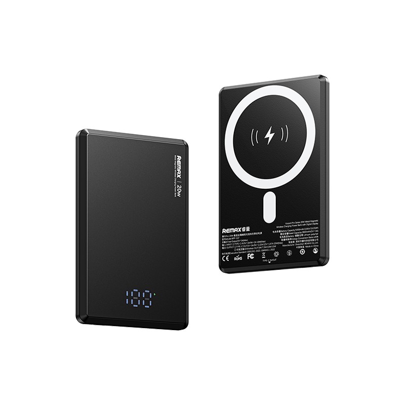 Remax RPP-107 Vocard Pro Series MagSafe Power Bank [5000 mAh] [1 Port + Wireless MagSafe]