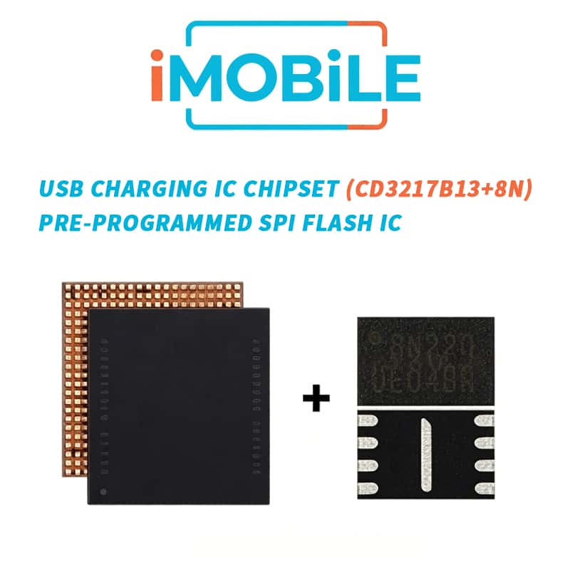 iPad Pro 12.9" 6th (2022) Charging IC Chipset (CD3217B13+8N)+ Pre-Programmed SPI Flash IC SET