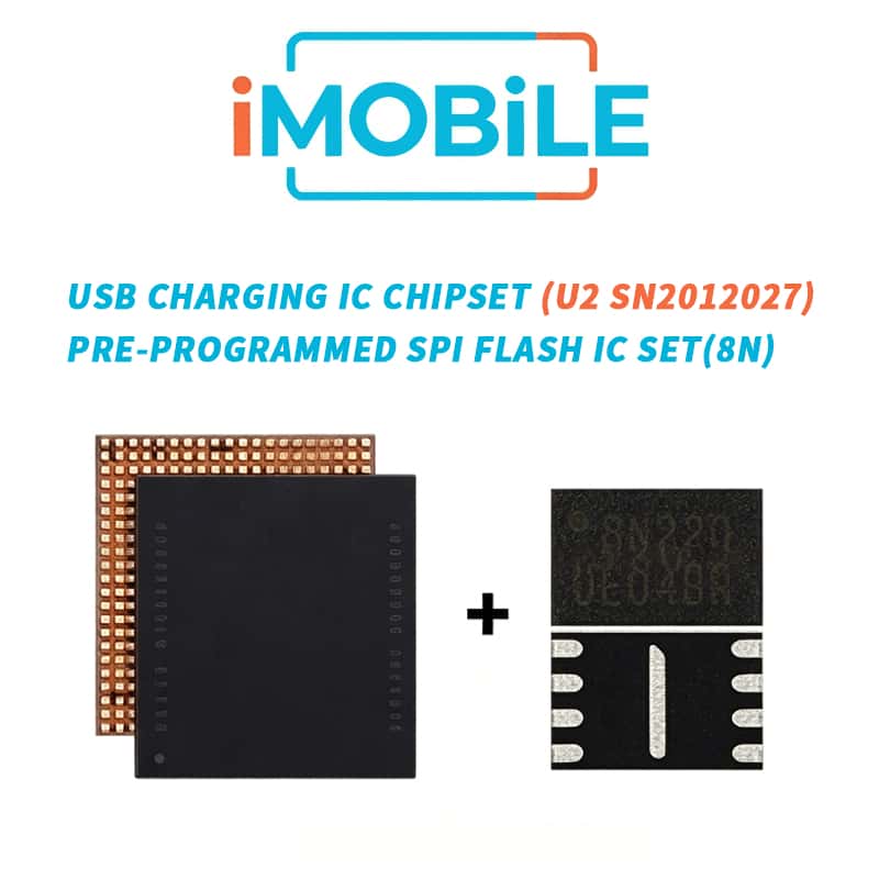 iPhone 15 Pro USB Charging IC Chipset (U2 SN2012027)+ Pre-Programmed SPI Flash IC SET(8N)