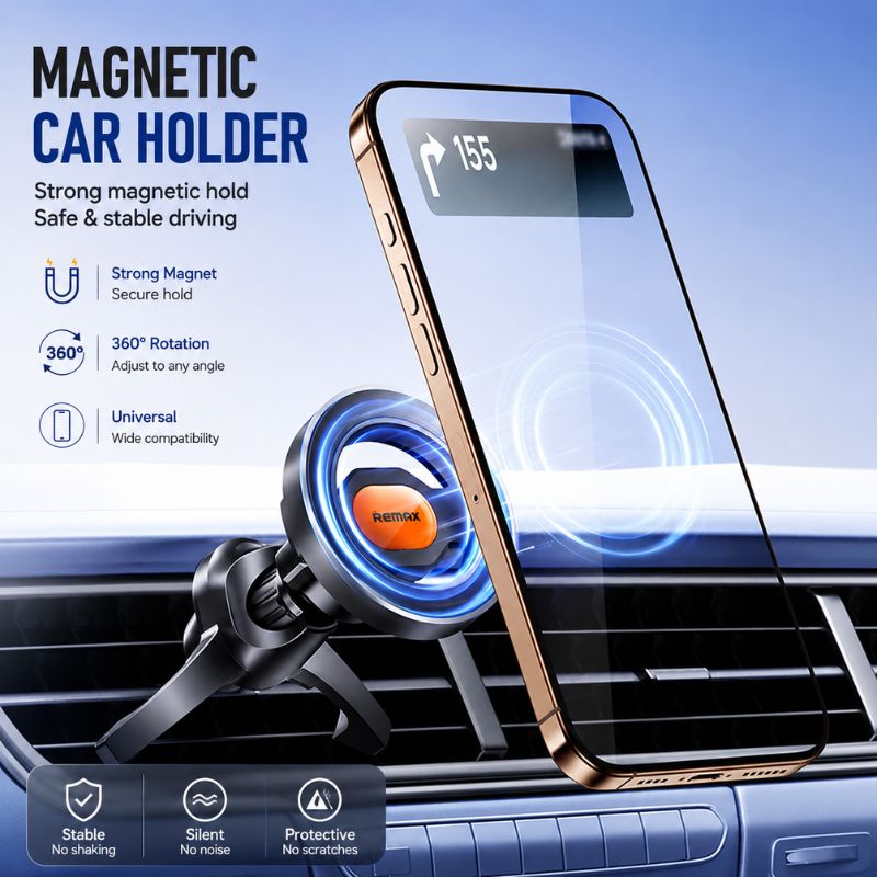 Remax RM-C14 MagSafe Car Mount Phone Holder (Air Vent) Remax RM-C14 MagSafe Car Mount Phone Holder (Air Vent)