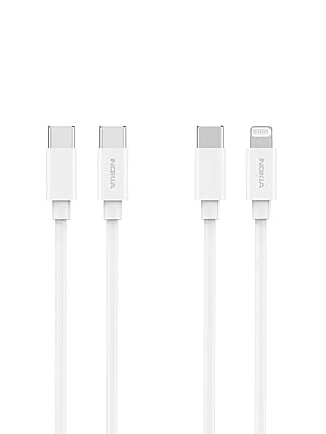 [Marketplace] Nokia Essential Charging Cable E8100 Combo (1m) - MFI Lightning & Type-C