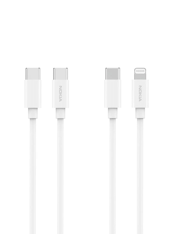 [Marketplace] Nokia Essential Charging Cable E8100 Combo (1m) - MFI Lightning & Type-C