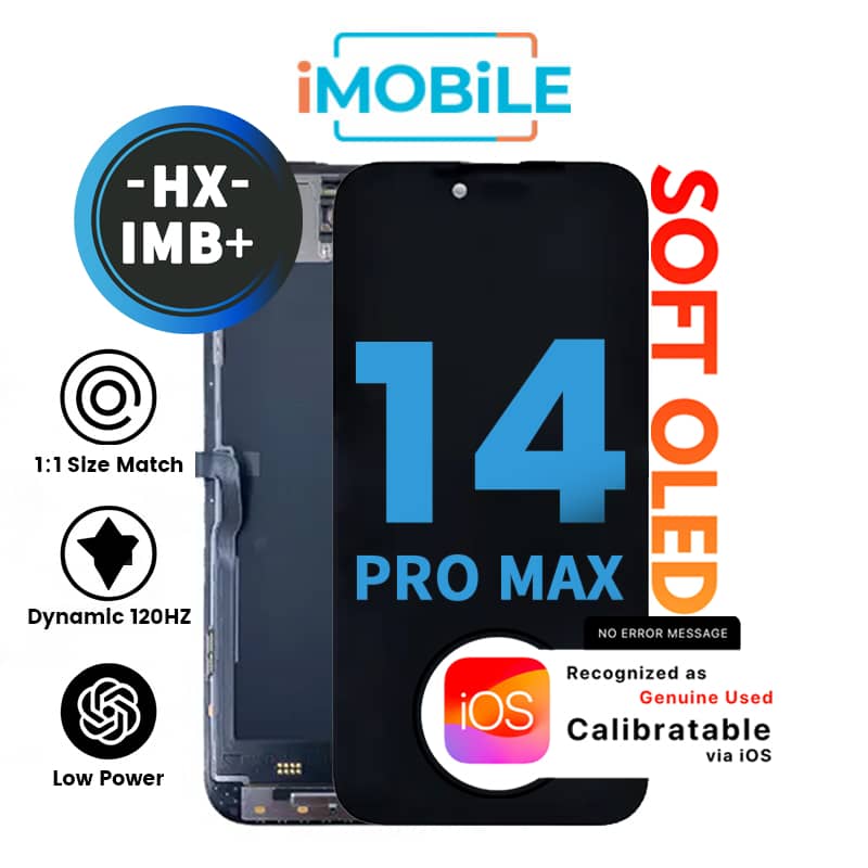 iPhone 14 Pro Max (6.7 Inch) Compatible LCD (Soft OLED) Touch Digitizer Screen [HX IMB+]