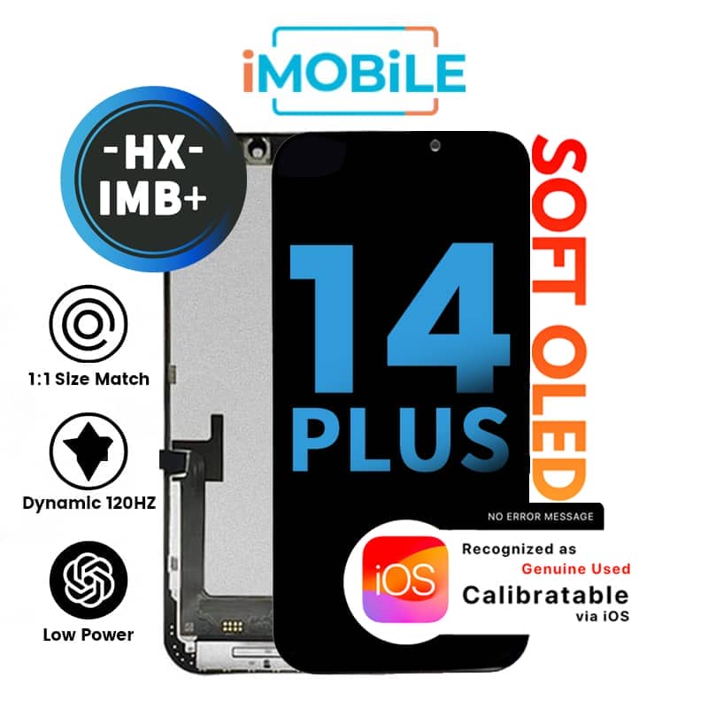 iPhone 14 Plus (6.7 Inch) Compatible LCD (Soft OLED) Touch Digitizer Screen [HX IMB+]