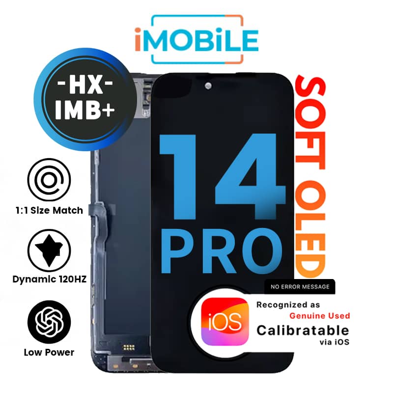 iPhone 14 Pro (6.1 Inch) Compatible LCD (Soft OLED) Touch Digitizer Screen [HX IMB+]