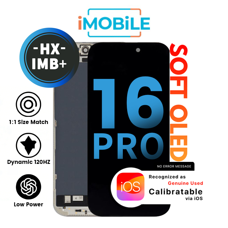iPhone 16 Pro (6.3 Inch) Compatible LCD (Soft OLED) Touch Digitizer Screen [Original IMB+]