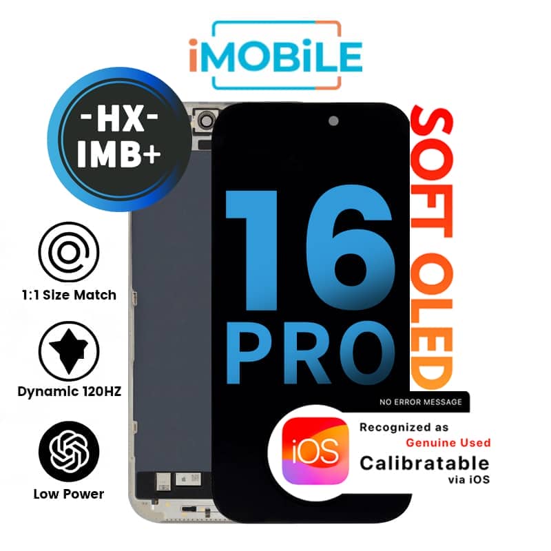 iPhone 16 Pro (6.3 Inch) Compatible LCD (Soft OLED) Touch Digitizer Screen [Original IMB+]
