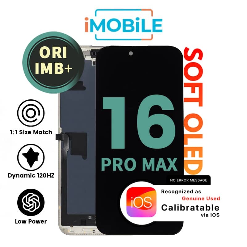 iPhone 16 Pro Max (6.9 Inch) Compatible LCD (Soft OLED) Touch Digitizer Screen [Original IMB+]