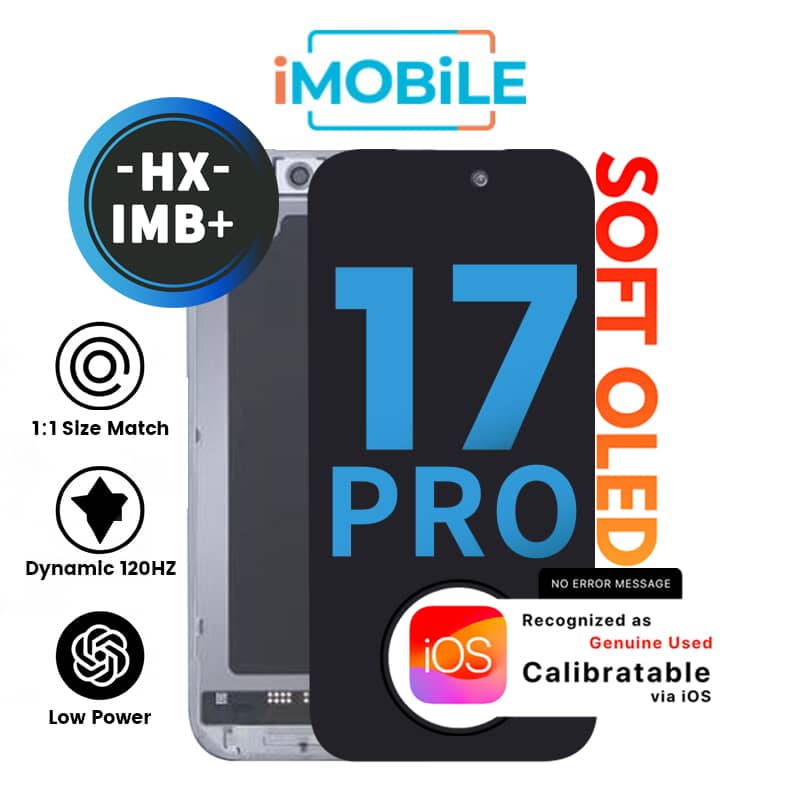 iPhone 17 Pro (6.3 Inch) Compatible LCD (Soft OLED) Touch Digitizer Screen [Original IMB+]
