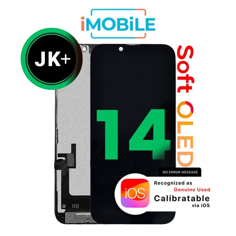 iPhone 14 (6.1 Inch) Compatible LCD (Soft OLED) Touch Digitizer Screen [JK+]