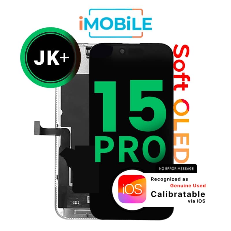 iPhone 15 Pro (6.1 Inch) Compatible LCD (Soft OLED) Touch Digitizer Screen [JK+]