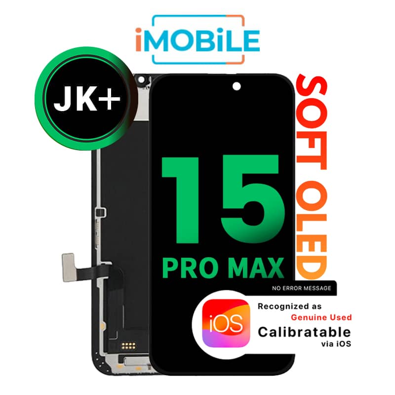 iPhone 15 Pro Max (6.7 Inch) Compatible LCD (Soft OLED) Touch Digitizer Screen [JK+]