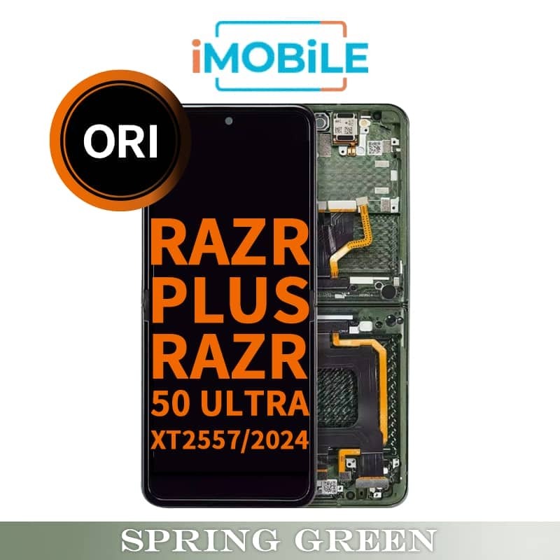 Motorola Razr Plus 2024 / Razr 50 Ultra (XT2451 / 2024) / Razr Plus 2025 (XT2557) Main / Inner LCD Touch Digitizer Screen [Original] [Spring Green]