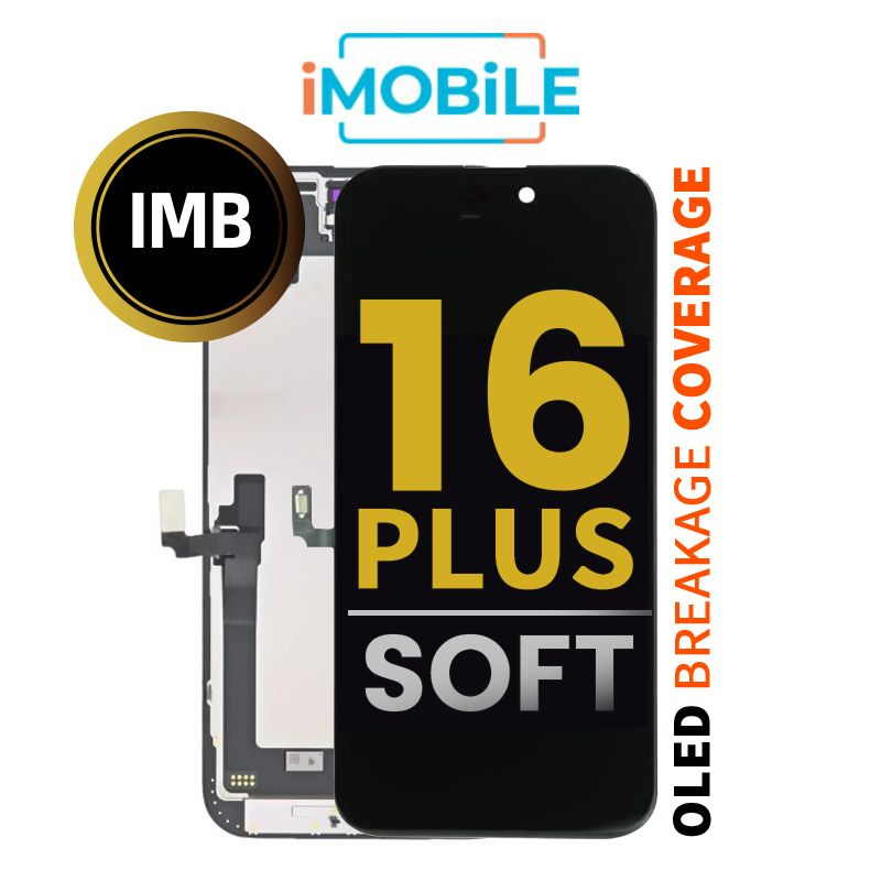 iPhone 16 Plus (6.7 Inch) Compatible LCD (Soft OLED) Touch Digitizer Screen [IMB]-Soft OLED
