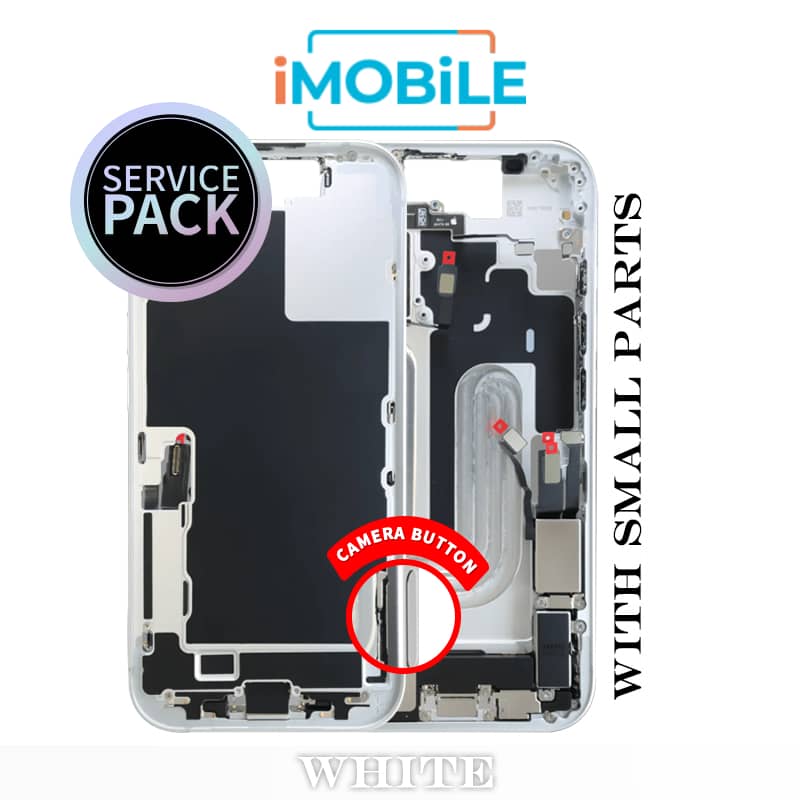 iPhone 17 Compatible Back Housing With Small Parts [Service Pack] [White] ZP923-13772