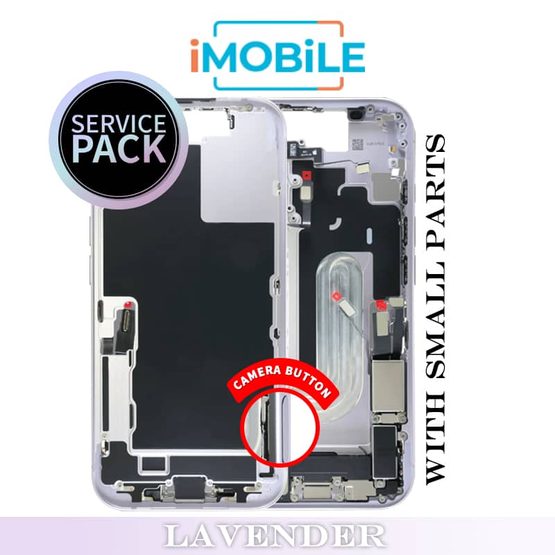 iPhone 17 Compatible Back Housing With Small Parts [Service Pack] [Lavender] ZP923-13774
