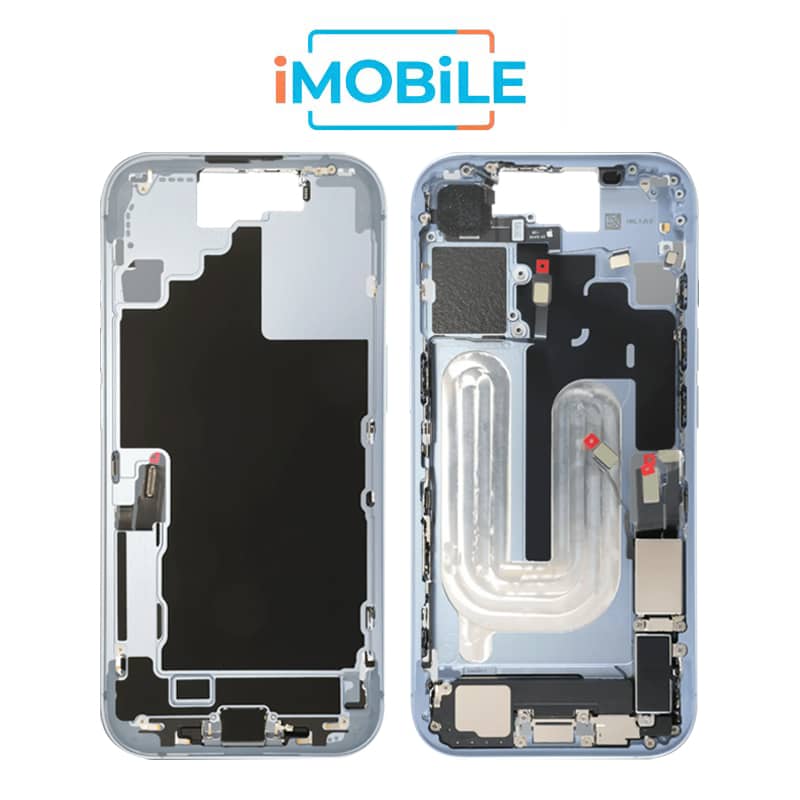 iPhone 17 Compatible Back Housing with Small Parts [IMB] [Mist Blue]