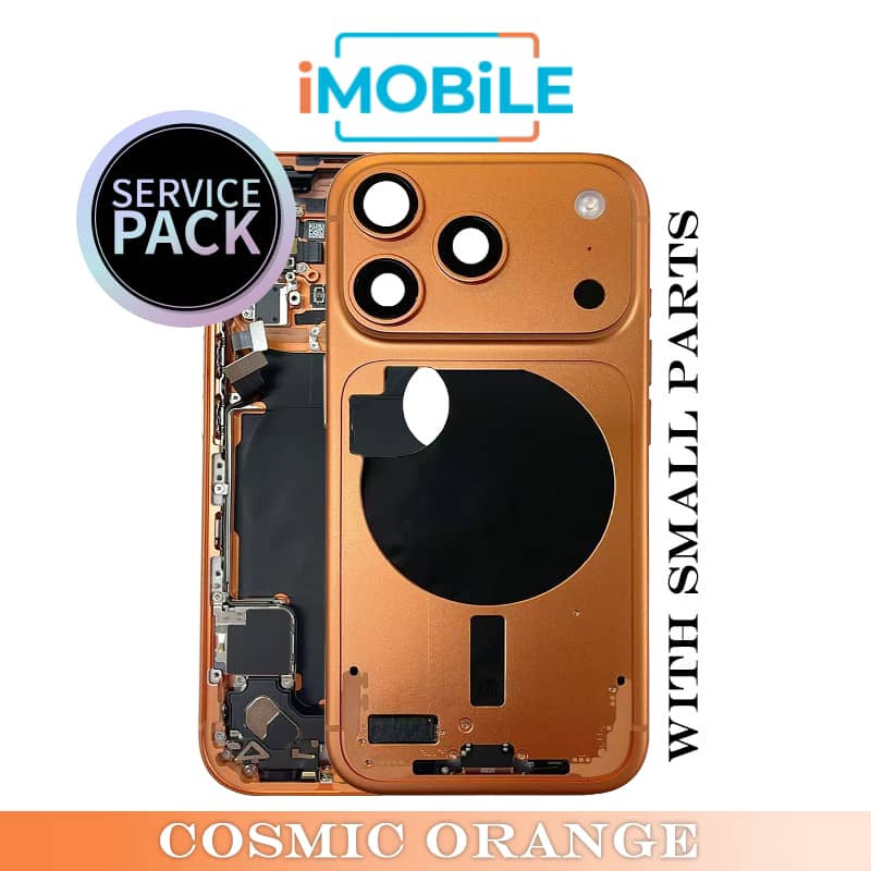 iPhone 17 Pro Compatible Back Housing With Small Parts [Service Pack] [Cosmic Orange] ZP923-13639
