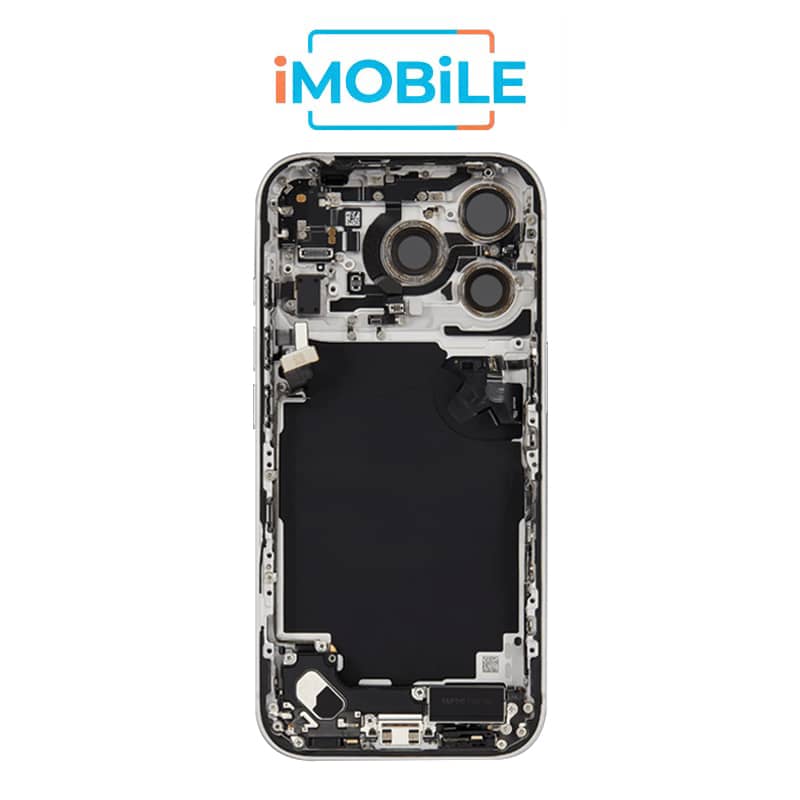 iPhone 17 Pro Compatible Back Housing With Small Parts [Service Pack] [Silver] ZP923-13638