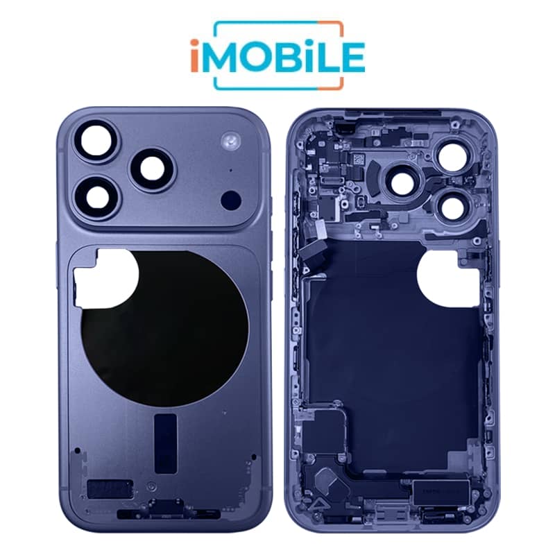 iPhone 17 Pro Compatible Back Housing With Small Parts [Service Pack] [Deep Blue] ZP923-13640