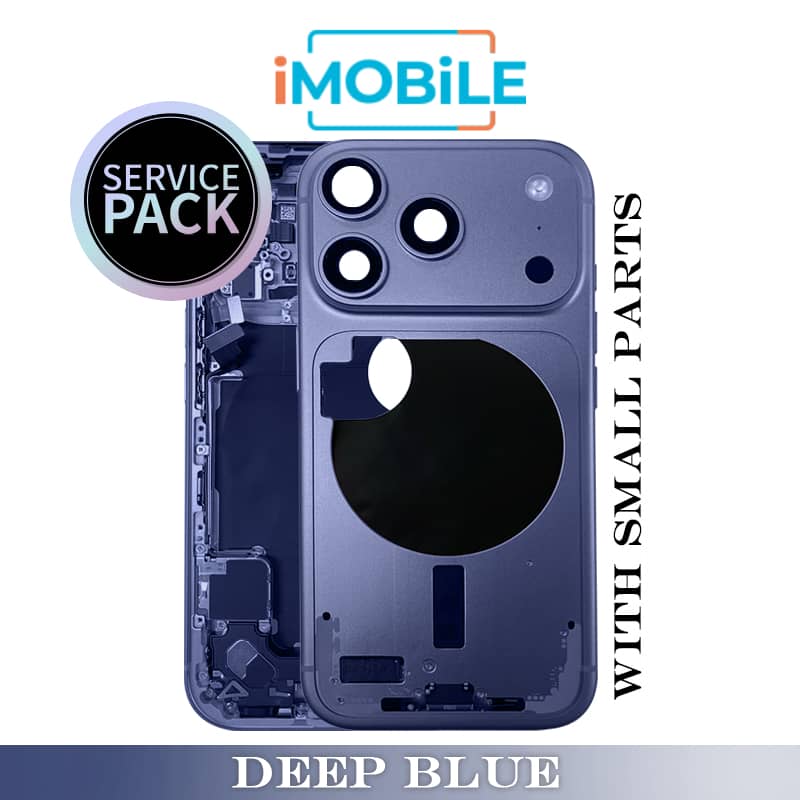 iPhone 17 Pro Compatible Back Housing With Small Parts [Service Pack] [Deep Blue] ZP923-13640