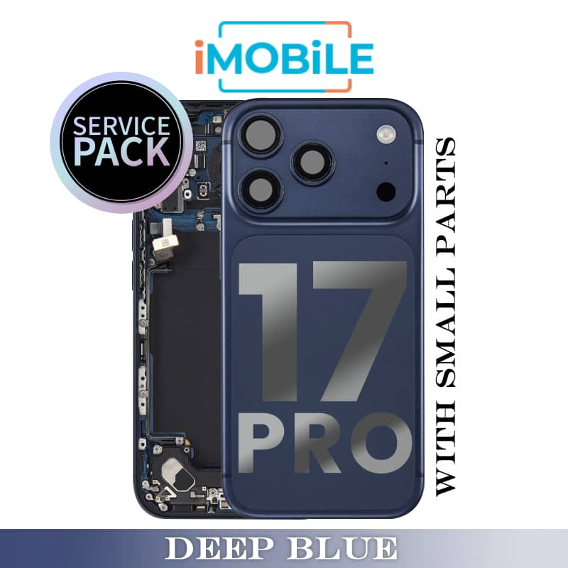 iPhone 17 Pro Compatible Back Housing With Small Parts [Service Pack] [Deep Blue] ZP923-13640
