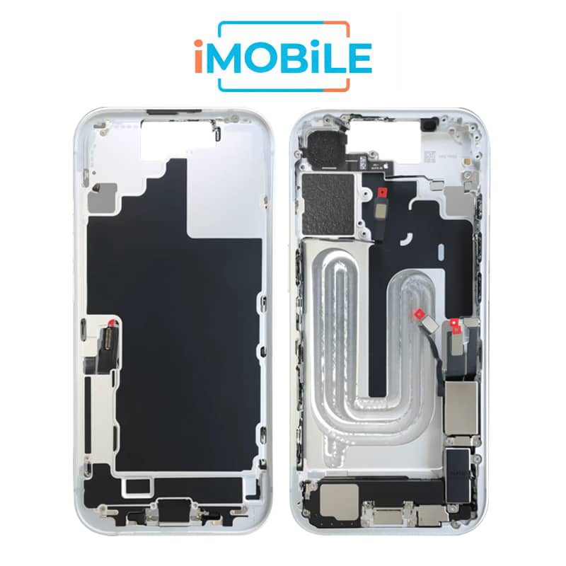 iPhone 17 Compatible Back Housing with Small Parts [IMB] [White]