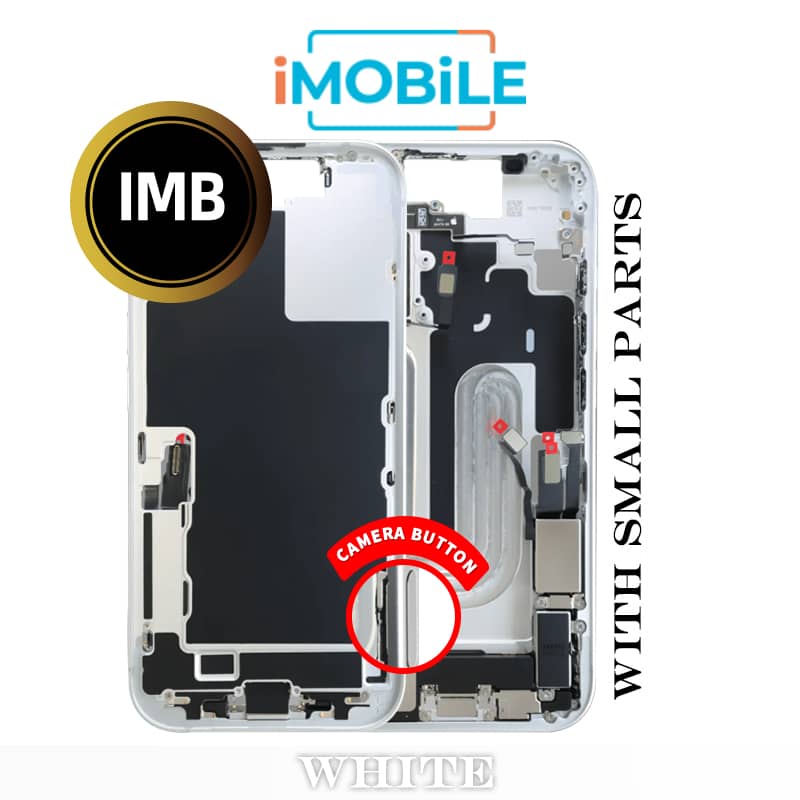 iPhone 17 Compatible Back Housing with Small Parts [IMB] [White]