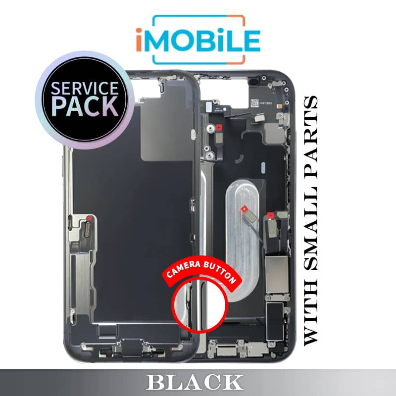 iPhone 17 Compatible Back Housing With Small Parts [Service Pack] [Black] ZP923-13771