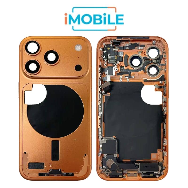 iPhone 17 Pro Compatible Back Housing With Small Parts [IMB] [Cosmic Orange]