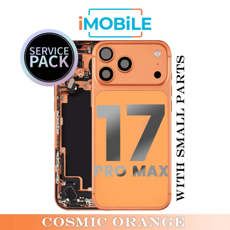 iPhone 17 Pro Max Compatible Back Housing With Small Parts [Service Pack] [Cosmic Orange] ZP923-13786